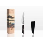 Mes – Bunka Petty met bamboe Saya en bamboedoos – lemmet van 135 mm