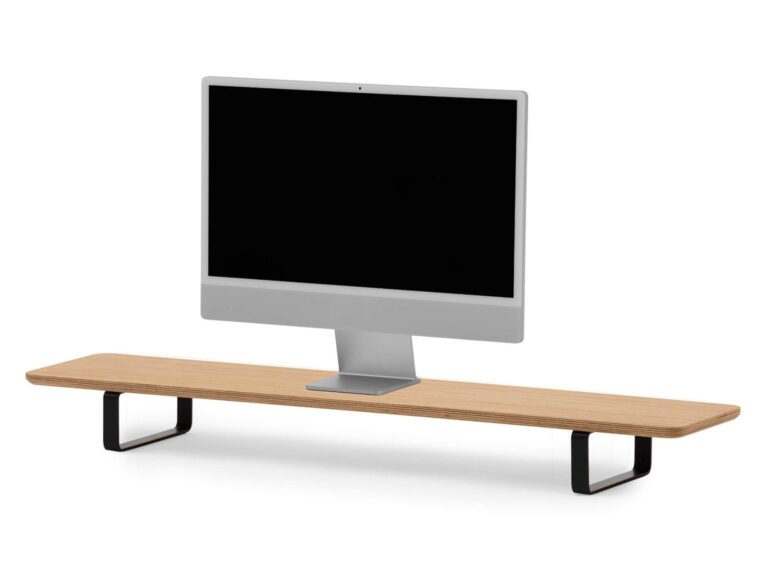 Kantoor & School - Oakywood Dual Monitor Standaard – Beeldschermverhoger – Eikenhout