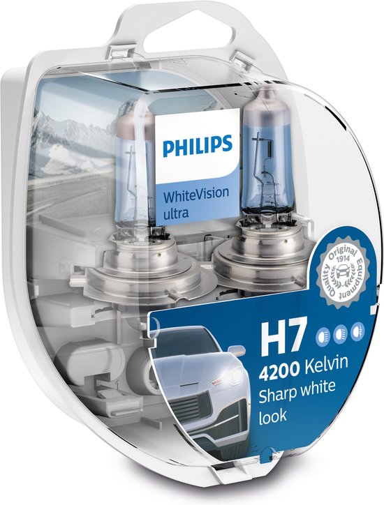 Philips WhiteVision Ultra H7 12972WVUSM - Voertuigverlichting - Set