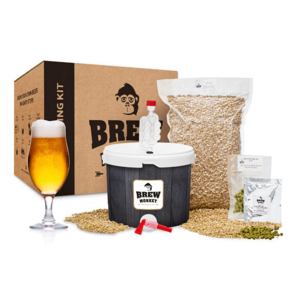 Speelgoed, Spel, Hobby & Feest - Bierbrouwpakket Brew Monkey Basis Blond – Bierbrouwpakket – 5 Liter Blond