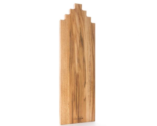 Wonen, Huishouden, Koken & Tafelen - Wooden Amsterdam Serveerplank Grachtenpand – Eiken – L – 60cm x 19cm x 2,2cm