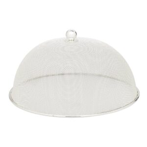 Beschermkap Classic (ø 30 cm, H 16 cm), edel verzilverd, aanslagbestendig, vliegenkap voor eetscherm