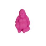 Ornament – Gorilla – Polyresin – Roze – 24x26x36,5cm