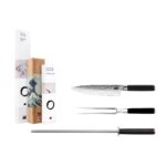 Messen- en keukenaccessoireset – De BBQ-set: Gyuto (koksmes) + vleesvork + aanzetstaal