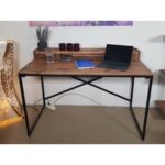 Bureau computer tabel 120x88x55cm Liverpool metalen frame zwart