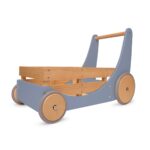 Kinderfeets 2-in-1 houten opbergkar & loopwagen – Slate Blue