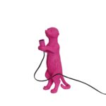 Tafellamp – Meerkat – Polyresin – Roze – 15x10x38cm