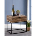 Nachtkast houten nachtkast 45x45x35cm nachtconsole maya bijzitter metalen frame