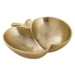 Apple Bowl Decoratieve schaal Apple goud of zilveren aluminium