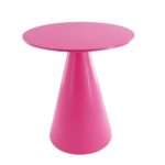 Bijzettafel – Rond – MDF – Neon Roze – 40x40x44cm